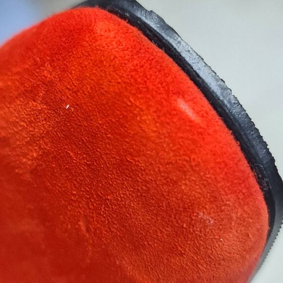 Celine Bright Red Suede Heels Pumps Sz.38 - Picture 2 of 7